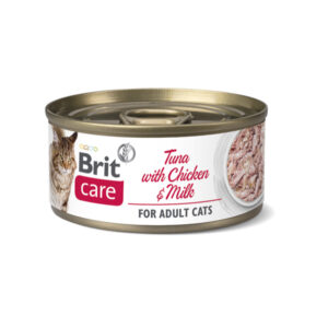 BRIT CARE CAT TUNA WITH CHICKEN AND MILK CAN 70 gr.